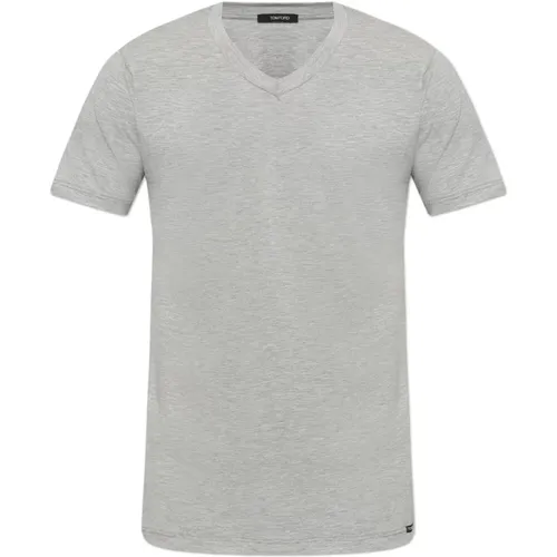 Tom Ford - Tops > T-Shirts - Gray - Tom Ford - Modalova