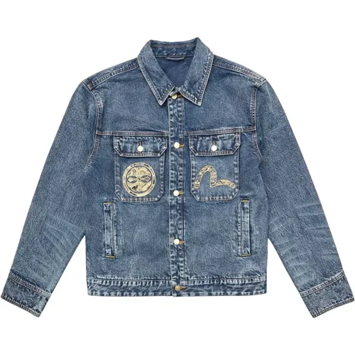 Jackets > Denim Jackets - - Evisu - Modalova