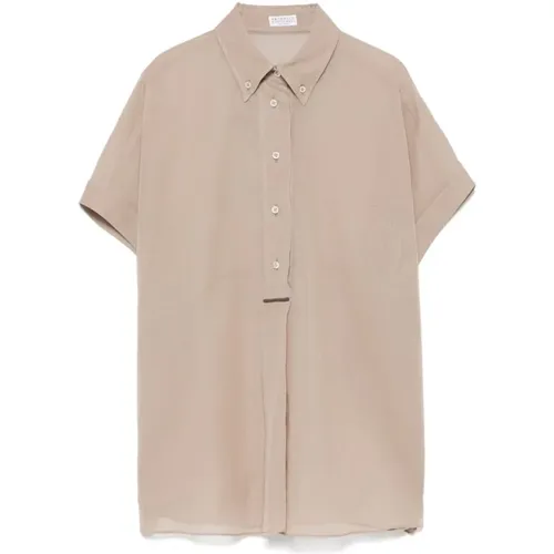 Blouses & Shirts > Shirts - - BRUNELLO CUCINELLI - Modalova