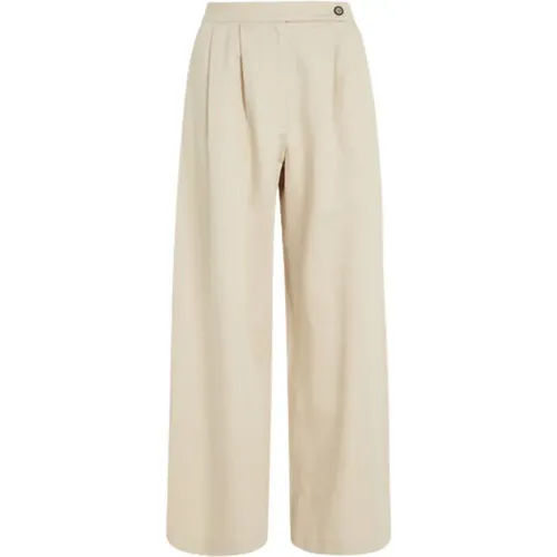 Trousers > Wide Trousers - - Tommy Hilfiger - Modalova