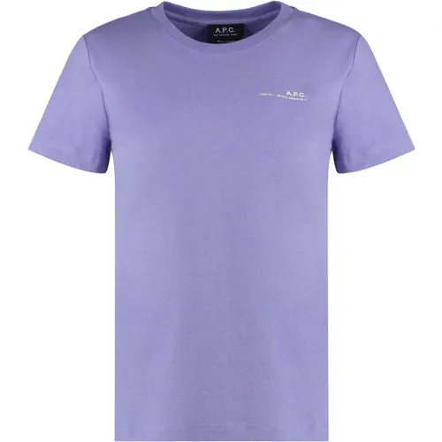 A.p.c. - Tops > T-Shirts - Purple - A.p.c. - Modalova