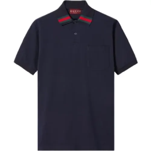 Gucci - Tops > Polo Shirts - Blue - Gucci - Modalova