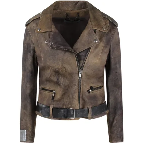 Jackets > Leather Jackets - - Golden Goose - Modalova