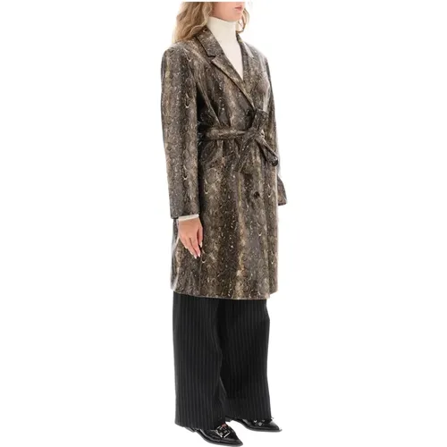 Coats > Belted Coats - - Ganni - Modalova