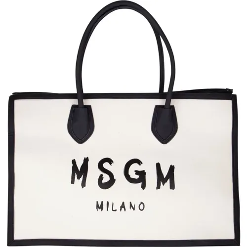 Msgm - Bags > Handbags - Beige - Msgm - Modalova
