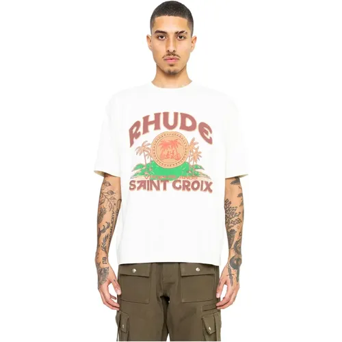 Rhude - Tops > T-Shirts - White - Rhude - Modalova