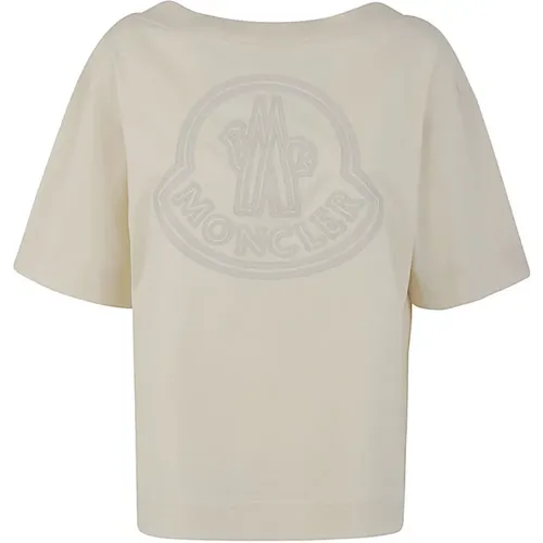 Moncler - Tops > T-Shirts - White - Moncler - Modalova