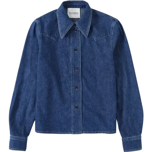 Blouses & Shirts > Denim Shirts - - closed - Modalova