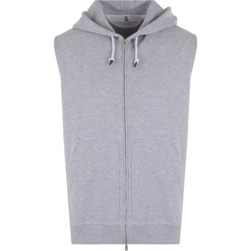 Sweatshirts & Hoodies > Zip-throughs - - BRUNELLO CUCINELLI - Modalova