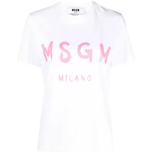 Msgm - Tops > T-Shirts - White - Msgm - Modalova