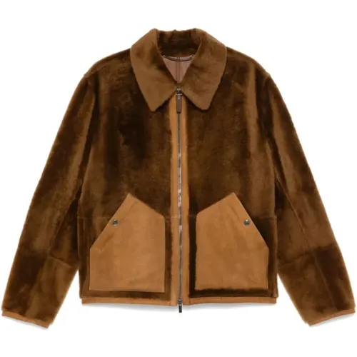 Jackets > Faux Fur & Shearling Jackets - - Canali - Modalova