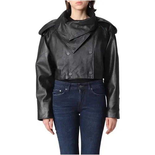 Jackets > Leather Jackets - - Dondup - Modalova