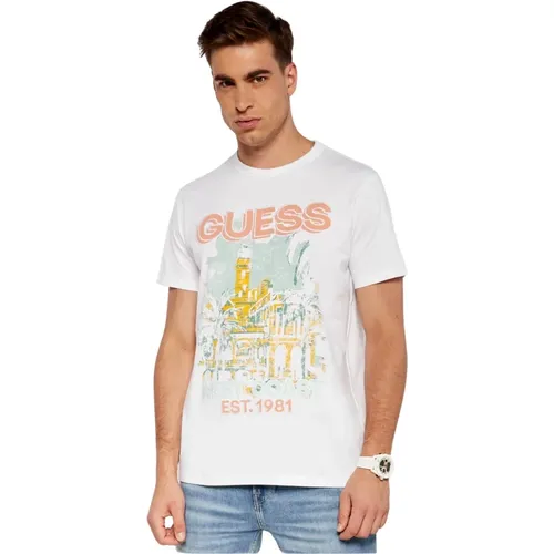 Guess - Tops > T-Shirts - White - Guess - Modalova