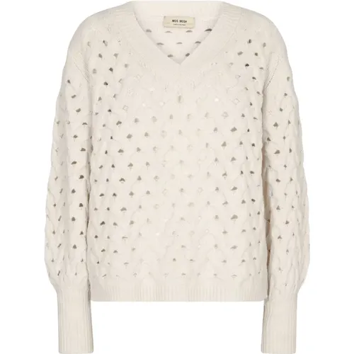 Knitwear > V-neck Knitwear - - MOS MOSH - Modalova