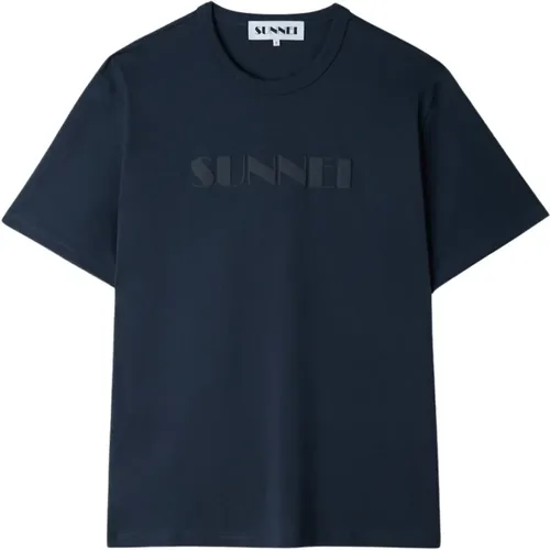 Sunnei - Tops > T-Shirts - Blue - Sunnei - Modalova