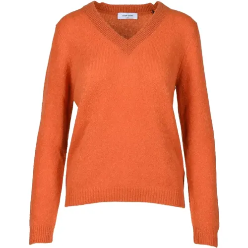 Knitwear > V-neck Knitwear - - Gran Sasso - Modalova