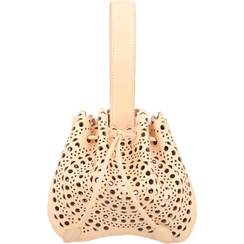 Alaïa - Bags > Handbags - Beige - Alaïa - Modalova