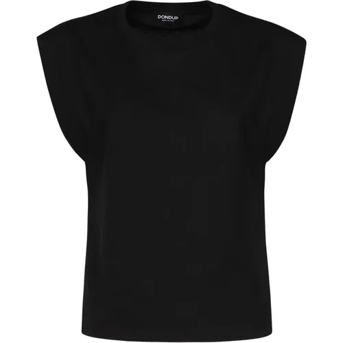 Dondup - Tops > T-Shirts - Black - Dondup - Modalova