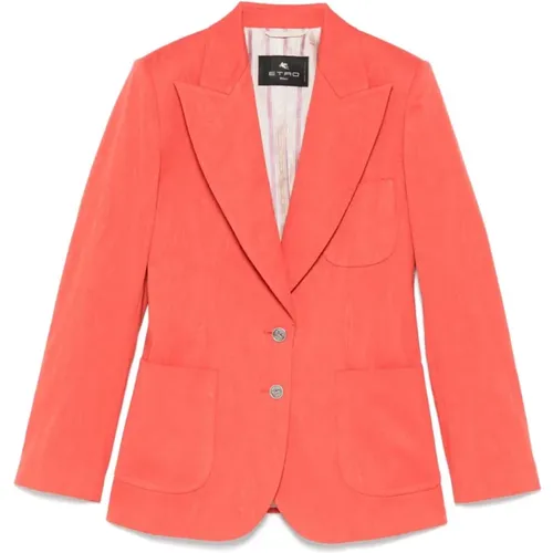 Etro - Jackets > Blazers - Orange - ETRO - Modalova