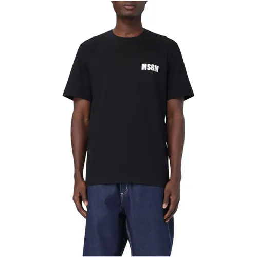 Msgm - Tops > T-Shirts - Black - Msgm - Modalova