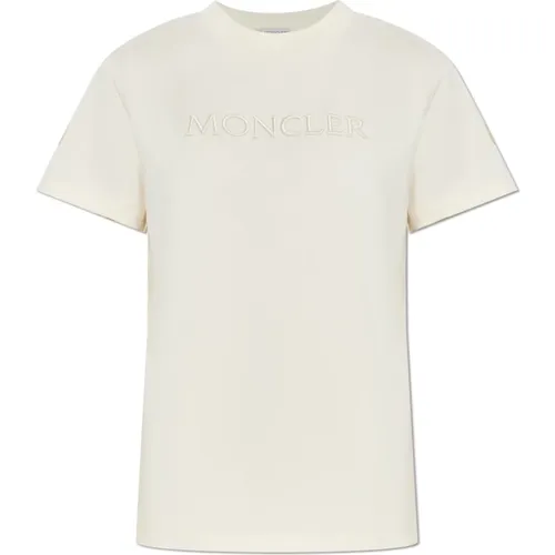 Moncler - Tops > T-Shirts - Beige - Moncler - Modalova