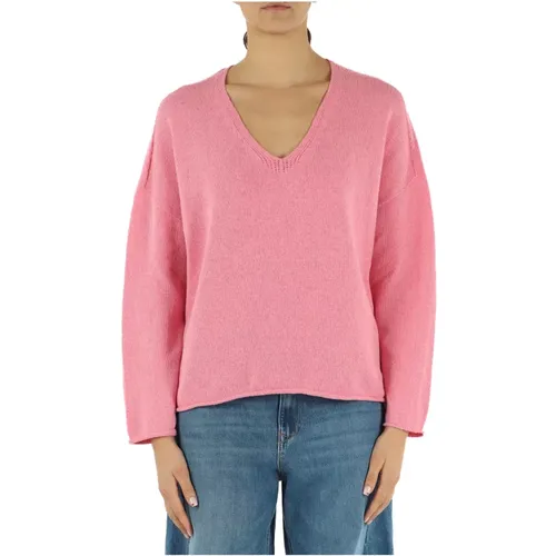 Knitwear > V-neck Knitwear - - Replay - Modalova