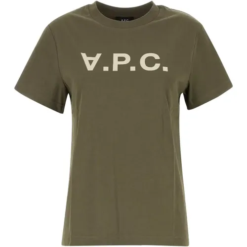 A.p.c. - Tops > T-Shirts - Green - A.p.c. - Modalova