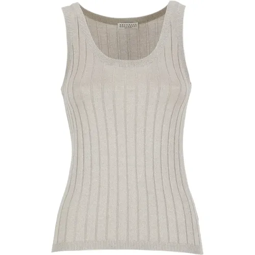 Tops > Sleeveless Tops - - BRUNELLO CUCINELLI - Modalova