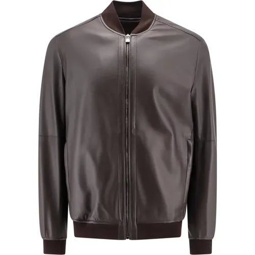 Jackets > Leather Jackets - - Corneliani - Modalova