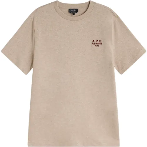 A.p.c. - Tops > T-Shirts - Beige - A.p.c. - Modalova