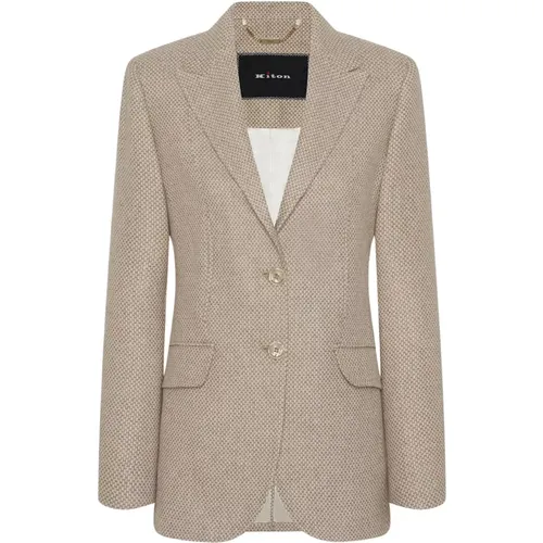 Kiton - Jackets > Blazers - Beige - Kiton - Modalova