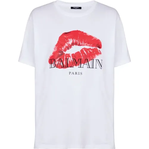 Balmain - Tops > T-Shirts - White - Balmain - Modalova