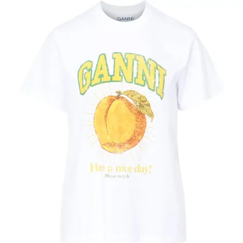 Ganni - Tops > T-Shirts - White - Ganni - Modalova