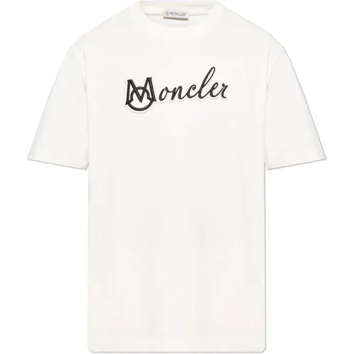 Moncler - Tops > T-Shirts - Beige - Moncler - Modalova