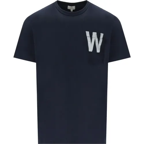 Woolrich - Tops > T-Shirts - Blue - Woolrich - Modalova