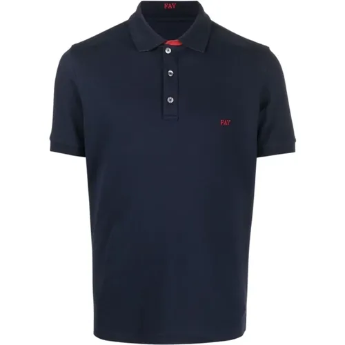 Fay - Tops > Polo Shirts - Blue - Fay - Modalova