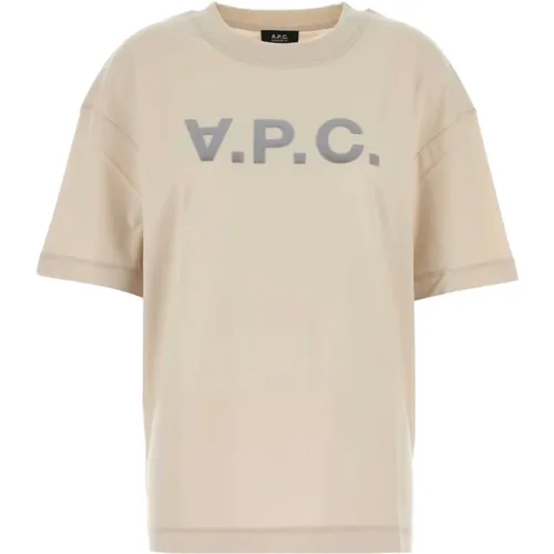 A.p.c. - Tops > T-Shirts - Beige - A.p.c. - Modalova