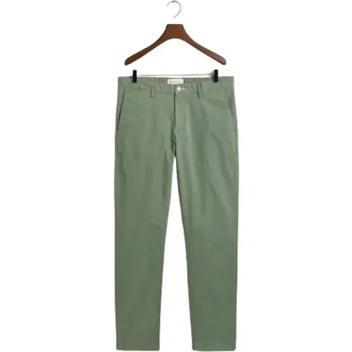 Gant - Trousers > Chinos - Green - Gant - Modalova