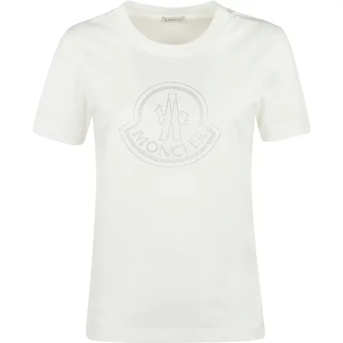 Moncler - Tops > T-Shirts - Beige - Moncler - Modalova