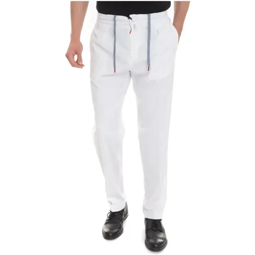 Kiton - Trousers > Chinos - White - Kiton - Modalova