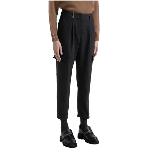 Trousers > Slim-fit Trousers - - PESERICO - Modalova