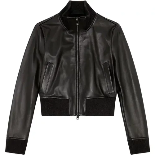 Jackets > Leather Jackets - - Diesel - Modalova