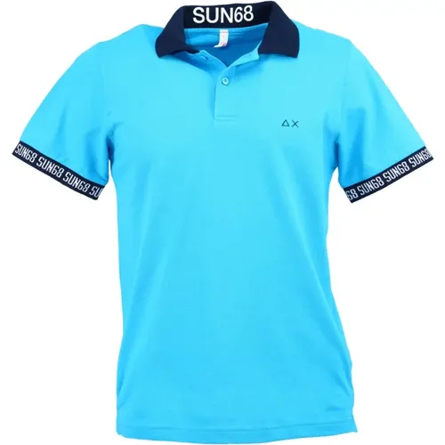 Sun68 - Tops > Polo Shirts - Blue - Sun68 - Modalova