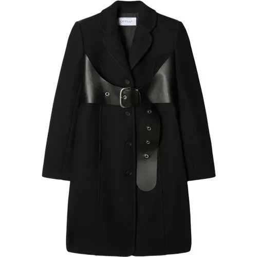 Coats > Belted Coats - - Off White - Modalova