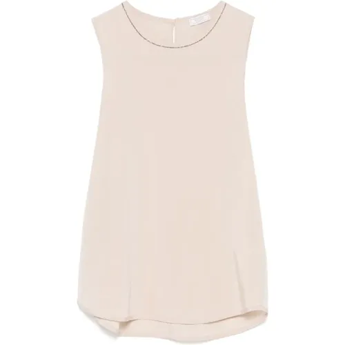 Tops > Sleeveless Tops - - PESERICO - Modalova