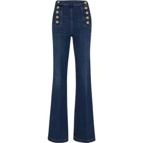 Jeans > Boot-cut Jeans - - Elisabetta Franchi - Modalova