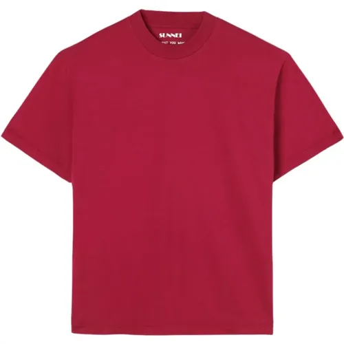 Sunnei - Tops > T-Shirts - Red - Sunnei - Modalova