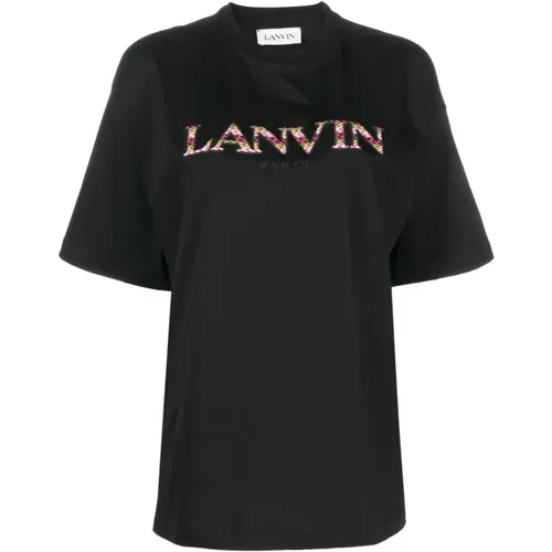 Lanvin - Tops > T-Shirts - Black - Lanvin - Modalova