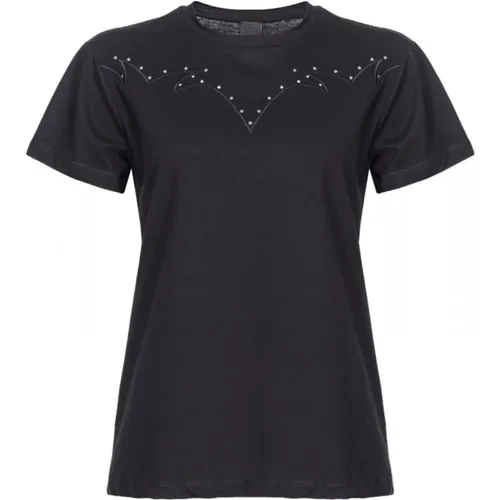 Pinko - Tops > T-Shirts - Black - pinko - Modalova