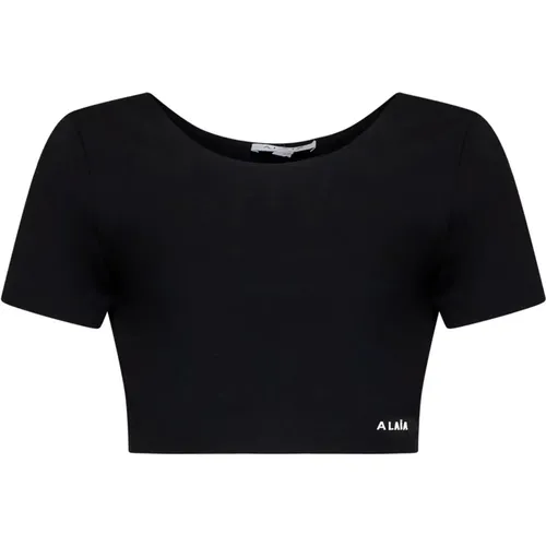 Alaïa - Tops > T-Shirts - Black - Alaïa - Modalova